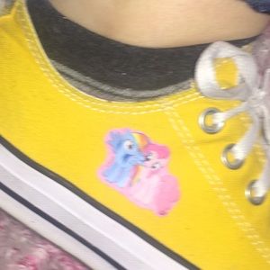 yellow my little pony low top converse